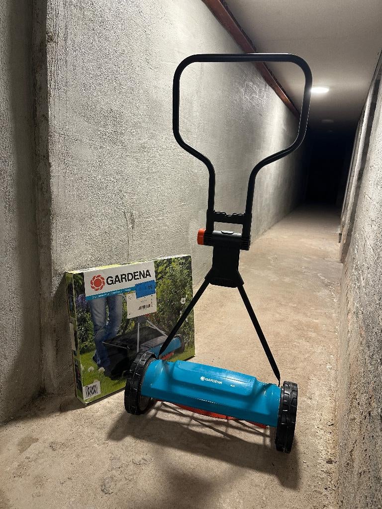 Gardena kooimesmaaier 400 handmaaier (40 cm) + opvangbak, Tuin en Terras, Ophalen, Gebruikt, Handgrasmaaier, Opvangbak