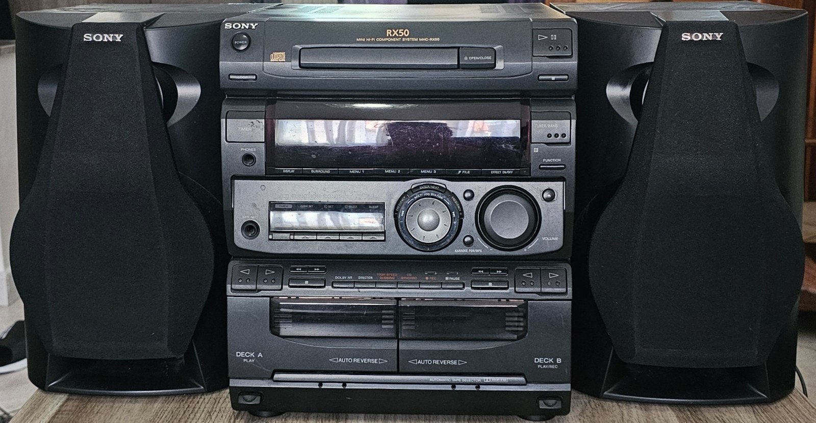 Sony RX50 – Chaîne Hi-Fi Vintage avec enceintes – Très bon é, Auto diversen, Autoradio's, Zo goed als nieuw, Ophalen