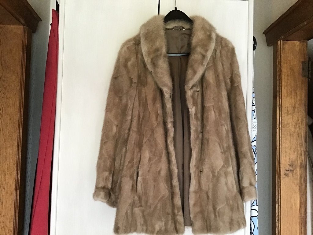 Echte pelsen jas, Enlèvement ou Envoi, Comme neuf, Taille 38/40 (M), Brun
