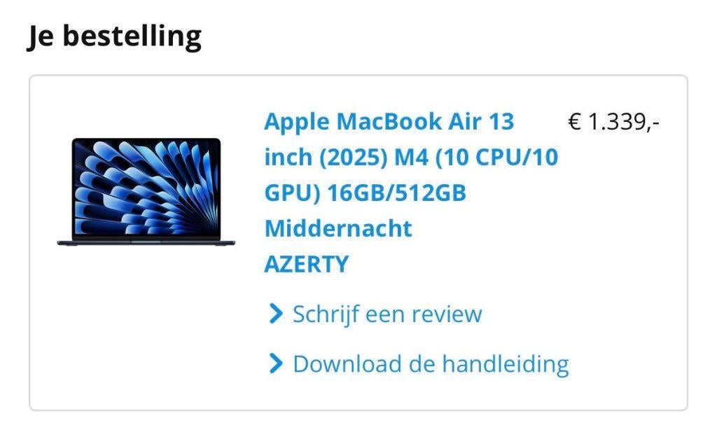 Apple MacBook Air 13 inch / Magic keyboard/ Laptophoes, Computers en Software, Apple Macbooks, Nieuw, MacBook, 13 inch, 512 GB