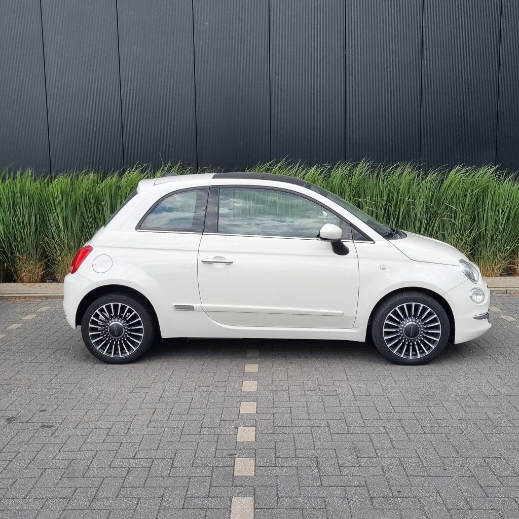 Fiat 500 Full option Pano/Leer/Navi/Airco etc, Auto's, Fiat, 88 g/km, Wit, Bedrijf, Handgeschakeld