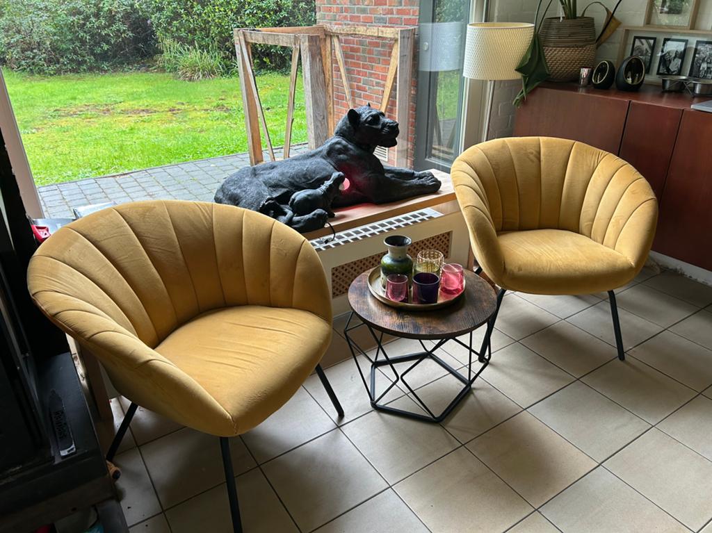 2 leeszeteltjes, kuipstoelen, Ophalen, Zo goed als nieuw