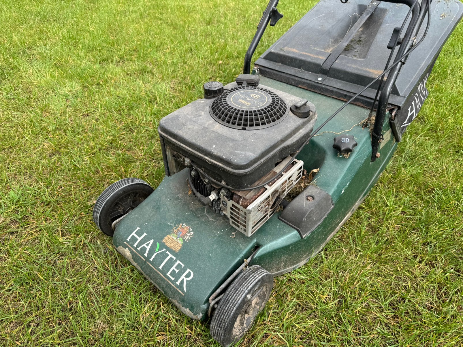 Te koop hayter grasmaaier met rol, Enlèvement, Comme neuf