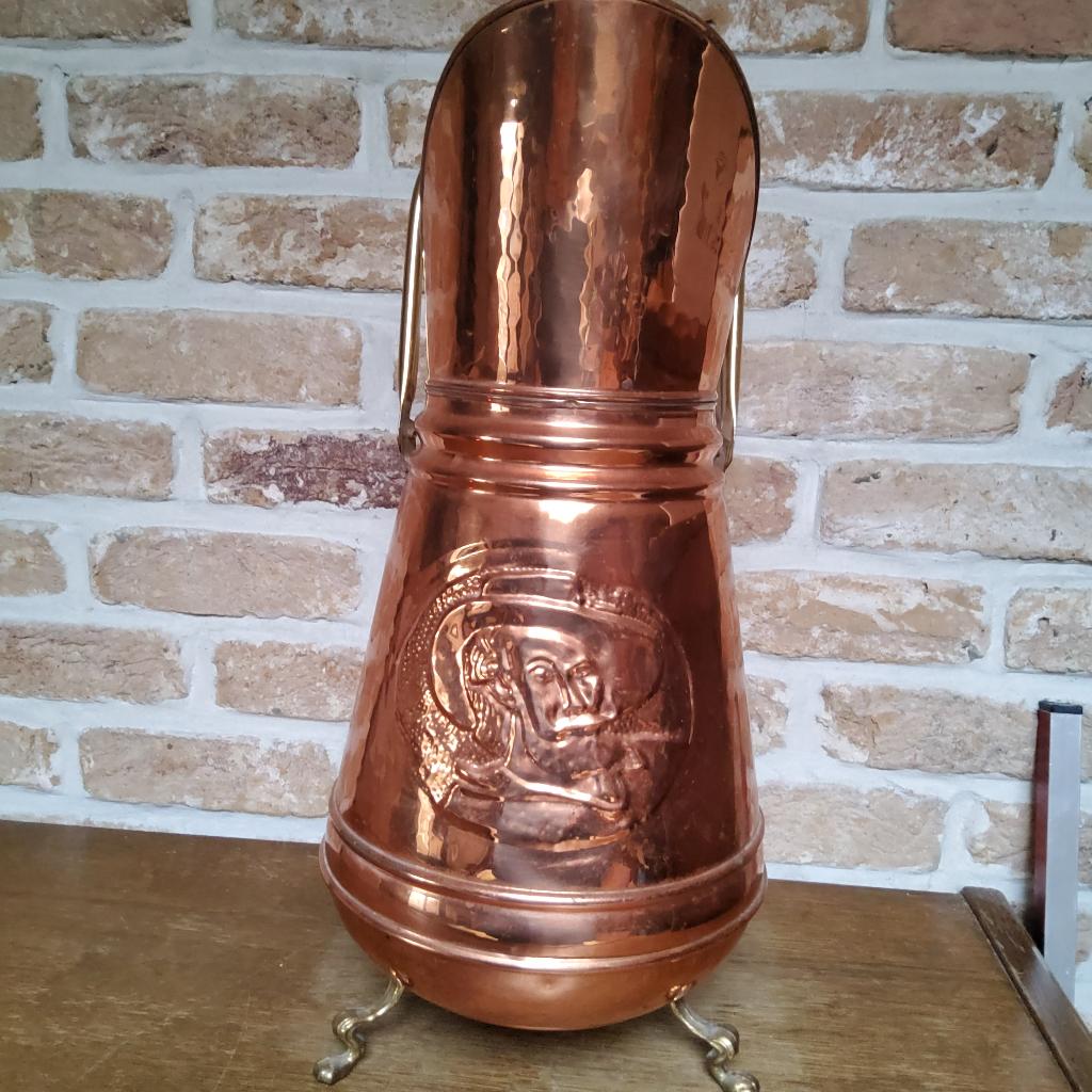 Seau à charbon vintage, Enlèvement, Cuivre