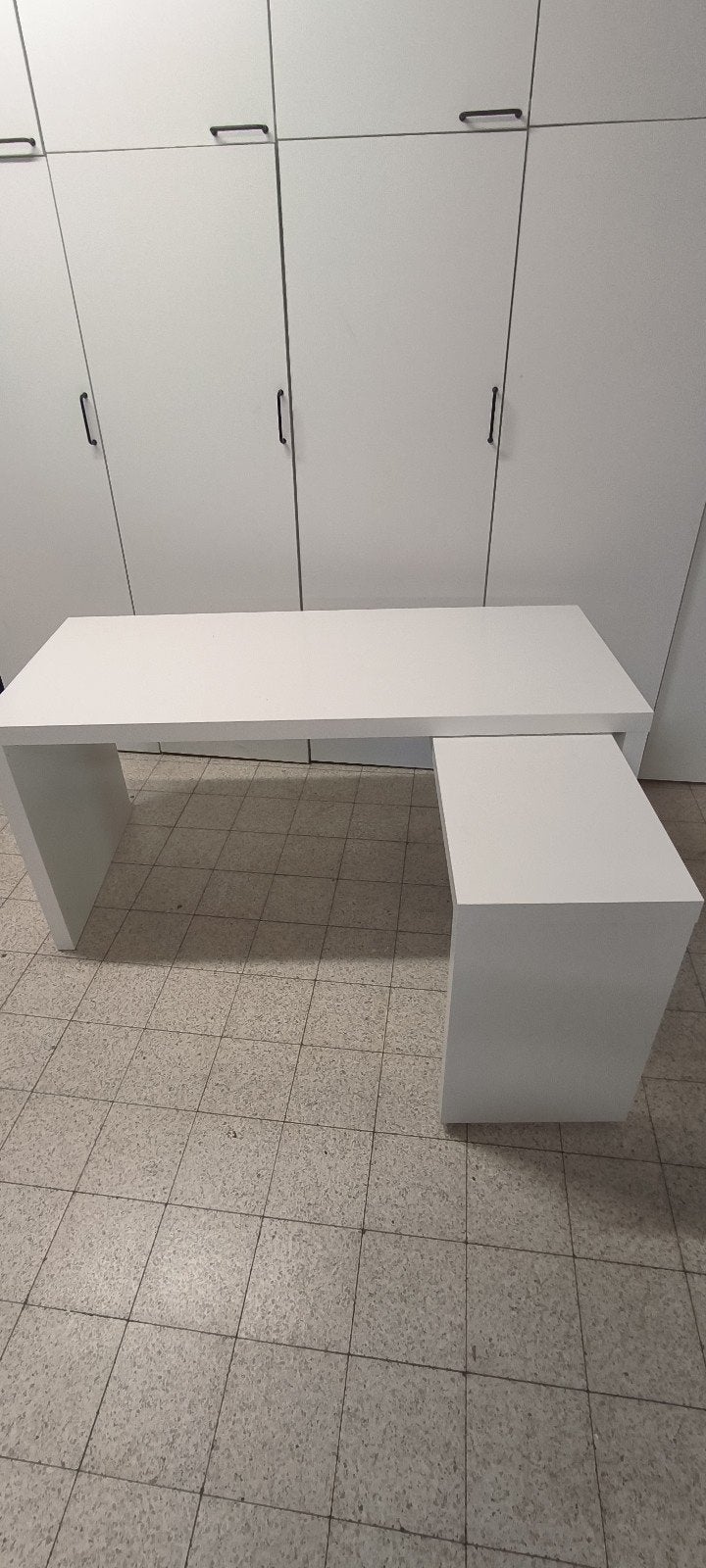 Bureau Ikea MALM met hoek 165x65 - wit, Enlèvement, IKEA