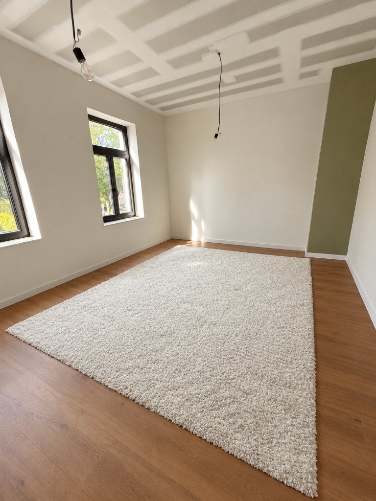 Nieuw tapijt 240x340 hoogpolig ivoor, Huis en Inrichting, Ophalen, Wit, Neutraal, 200 cm of meer
