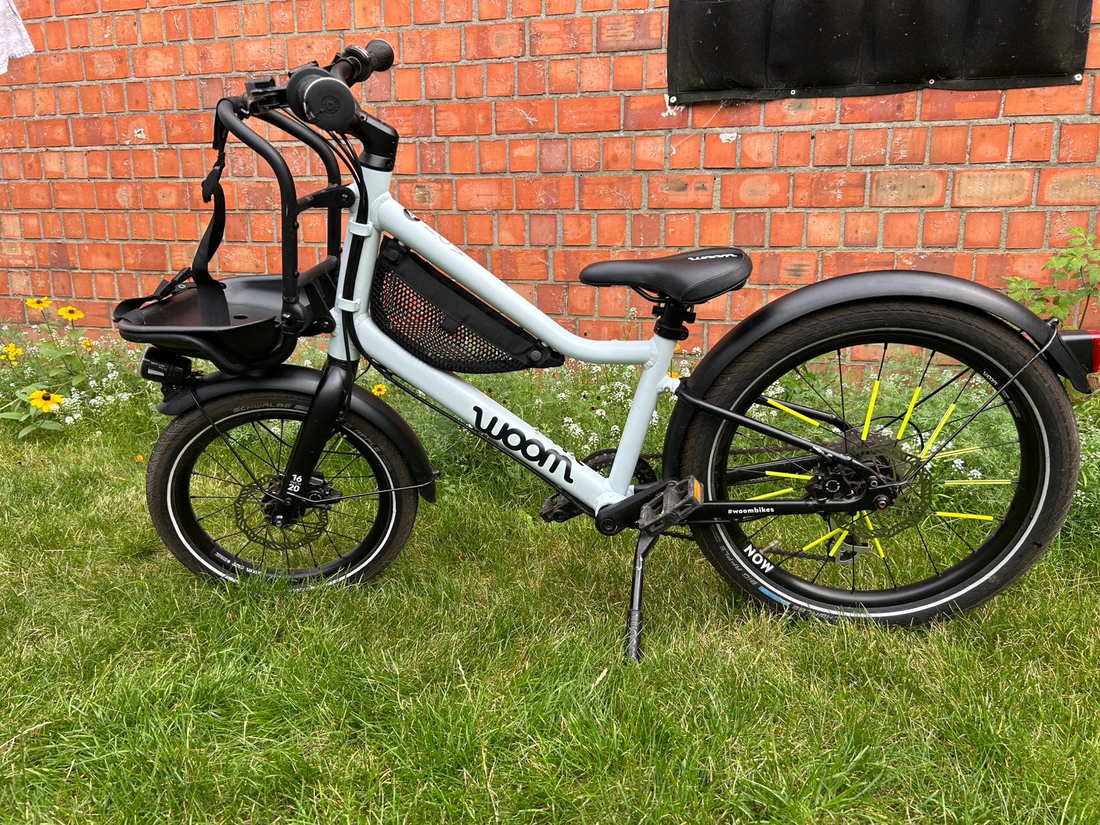 Kinderfiets WOOM 4 NOW 20inch, Ophalen, Zo goed als nieuw, Schijfrem, 20 inch of meer