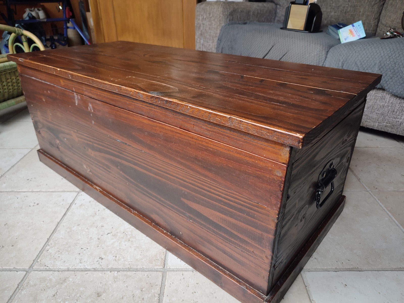 coffre ancien, 100 à 150 cm, Enlèvement, Utilisé, Moins de 50 cm