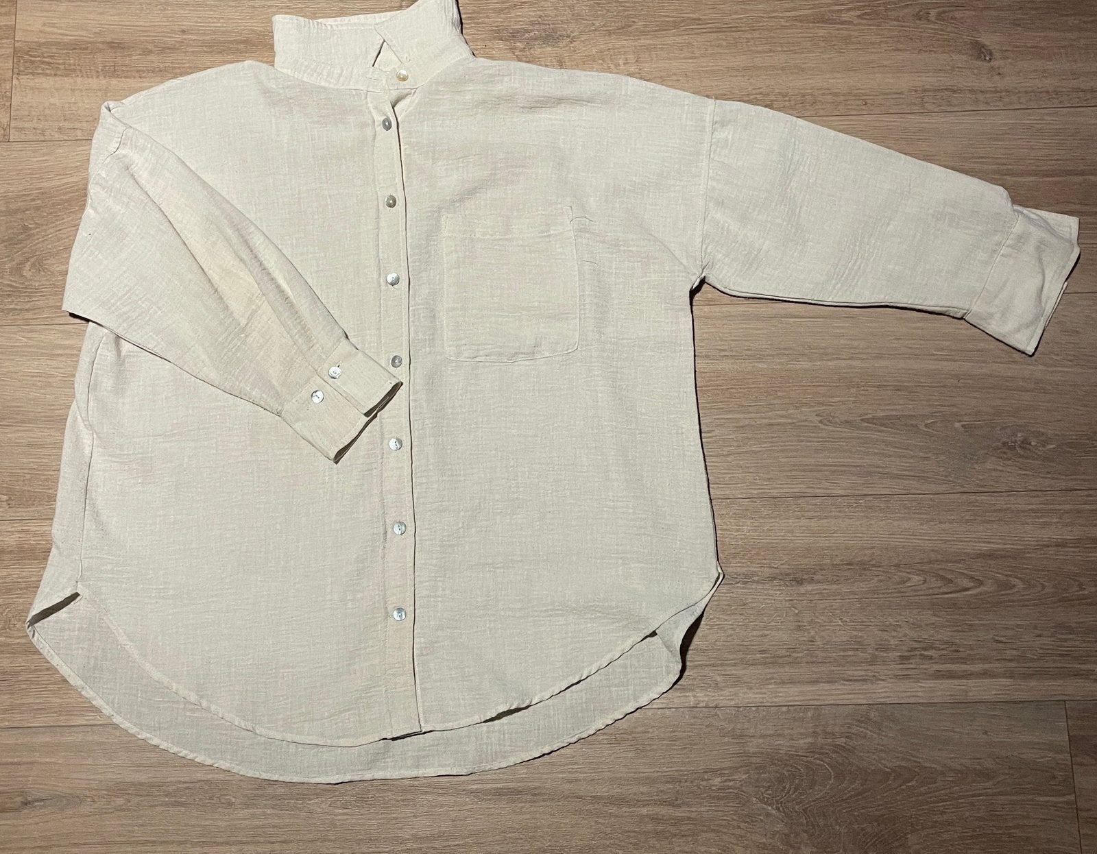 Beige oversized blouse, Vêtements | Femmes, Blouses & Tuniques, Enlèvement ou Envoi, Porté, Taille 38/40 (M), Beige