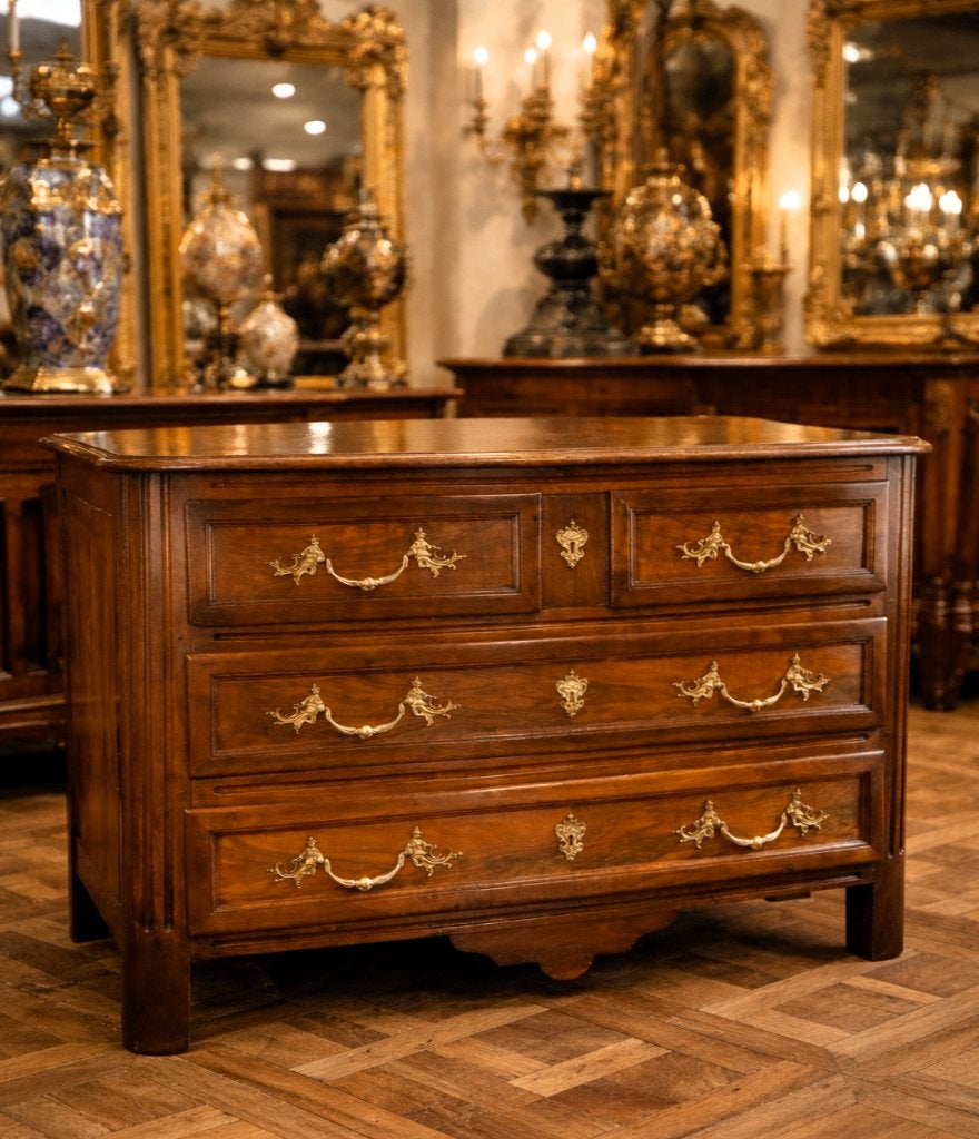 Commode d'époque Régence en noyer bel état général, Enlèvement ou Envoi