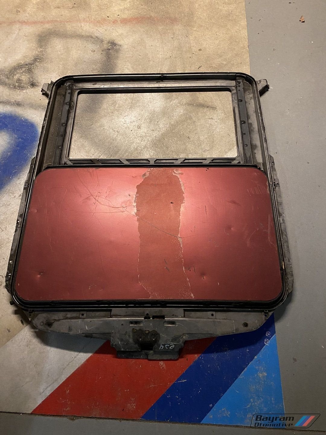 Bmw E34 schuifdak plaat met rails 5-serie schuifkanteldak m, Ophalen, Gebruikt, -, -