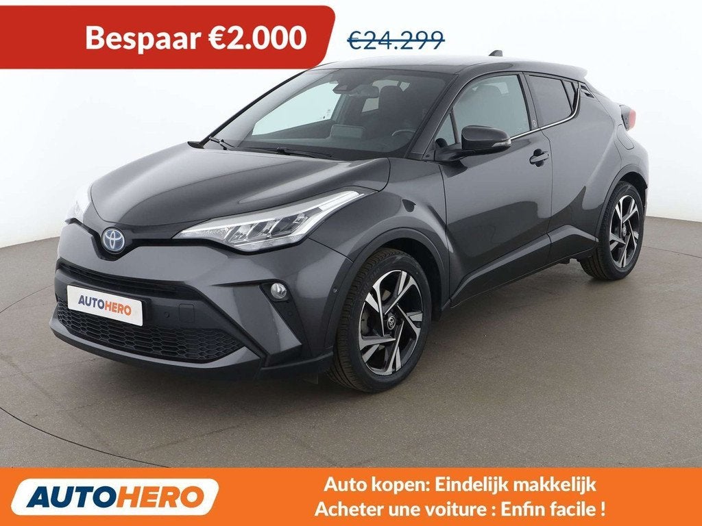 Toyota C-HR 2.0 Hybrid Team D (année de construction 2022), Autos, Argent ou Gris, Achat, Détection des panneaux routiers, Noir