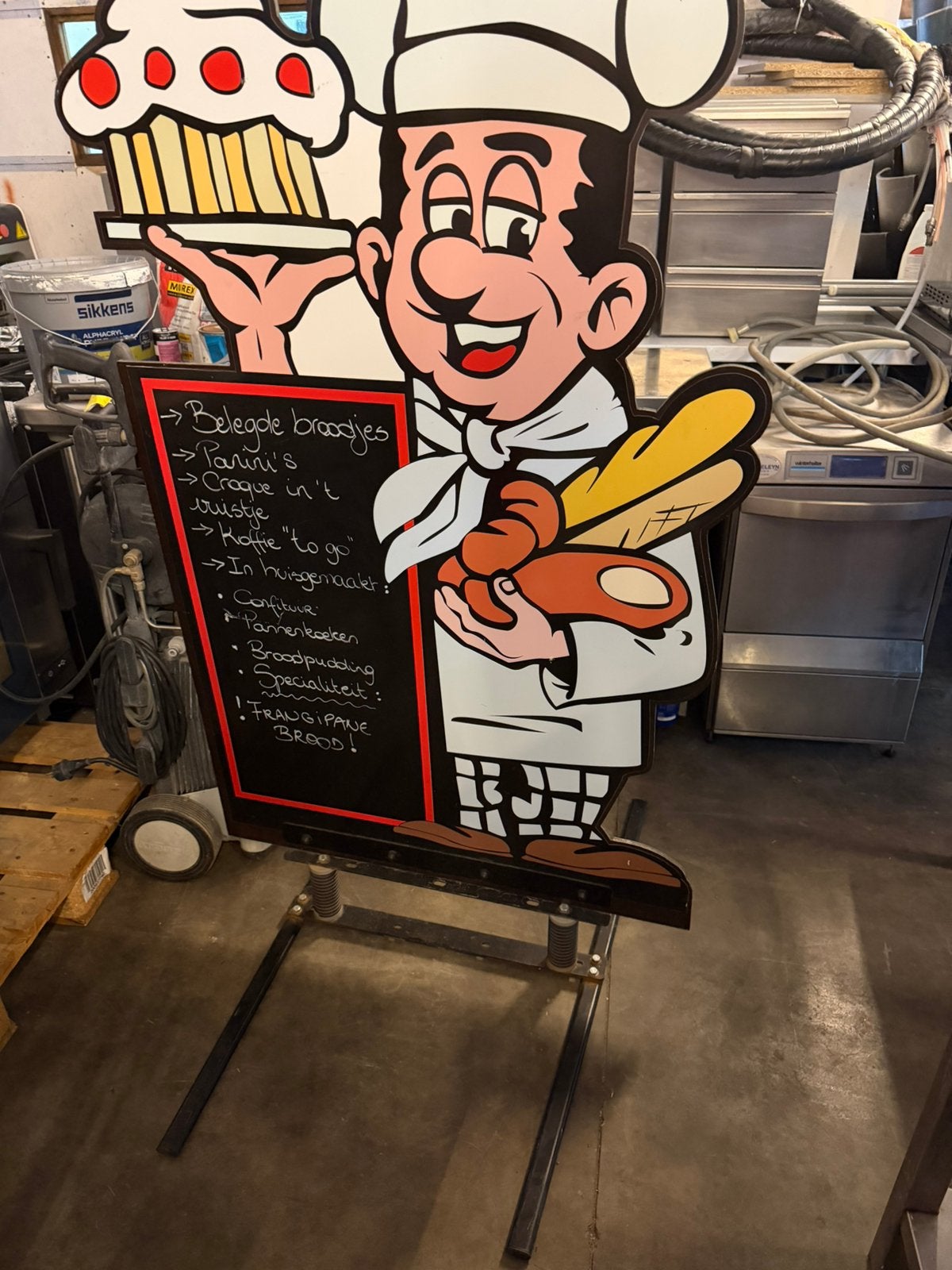 Stoepbord / Reclamebord met Verzwaarde Voet, Ophalen, Gebruikt