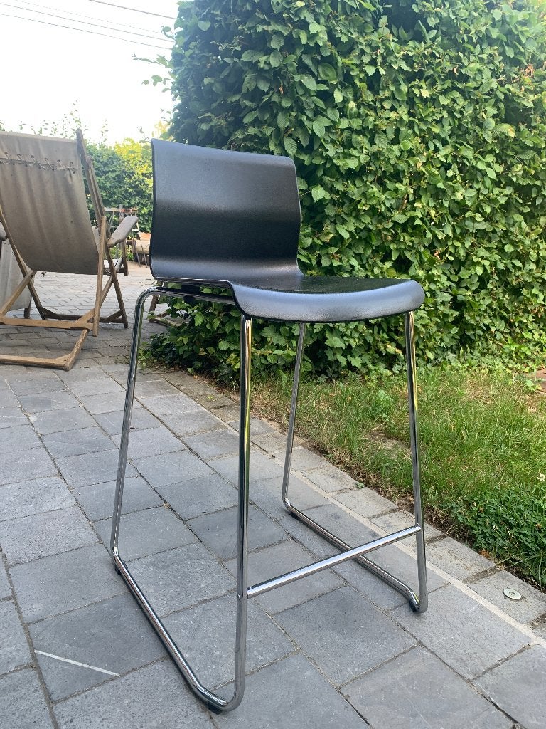 IKEA barstoel Glenn, Ophalen, Zwart, Zo goed als nieuw, Metaal