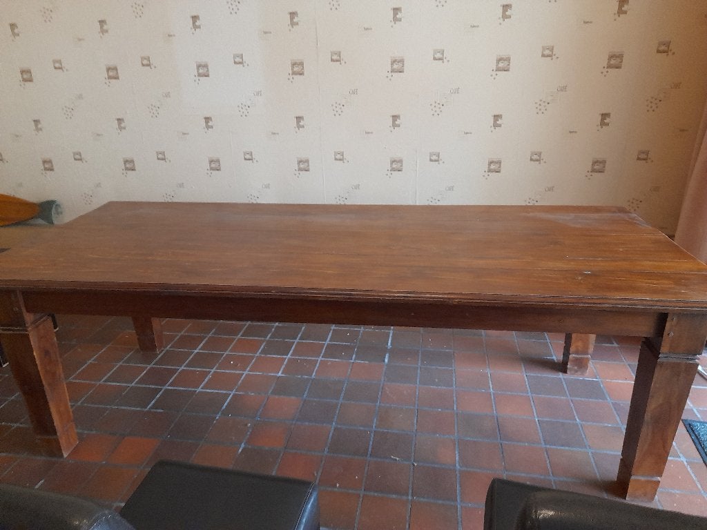 Masief eikenhouten Tafel, Huis en Inrichting, Ophalen, Gebruikt, Jaren 70 klasieke, Eikenhout