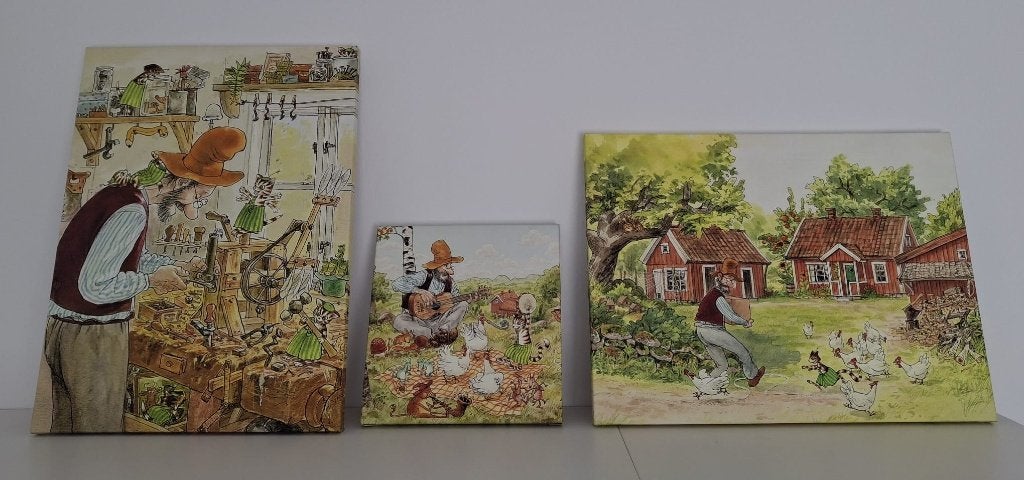 Opa Pettson 3 Canvas Prints, Enlèvement ou Envoi, Comme neuf, Moins de 50 cm, Imprimé