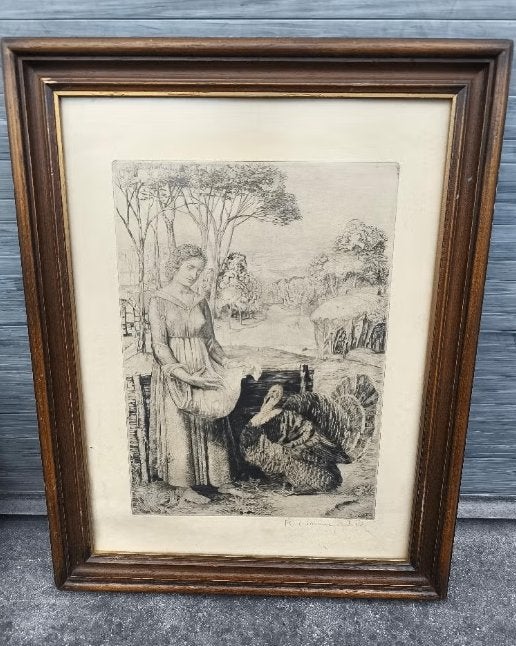 gravure signe robert crommelynck, Ophalen of Verzenden, Gravure