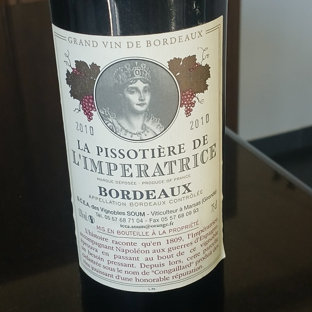 Oude fles Bordeaux wijn, Verzamelen, Wijnen, Frankrijk, Nieuw, Ophalen of Verzenden, Rode wijn