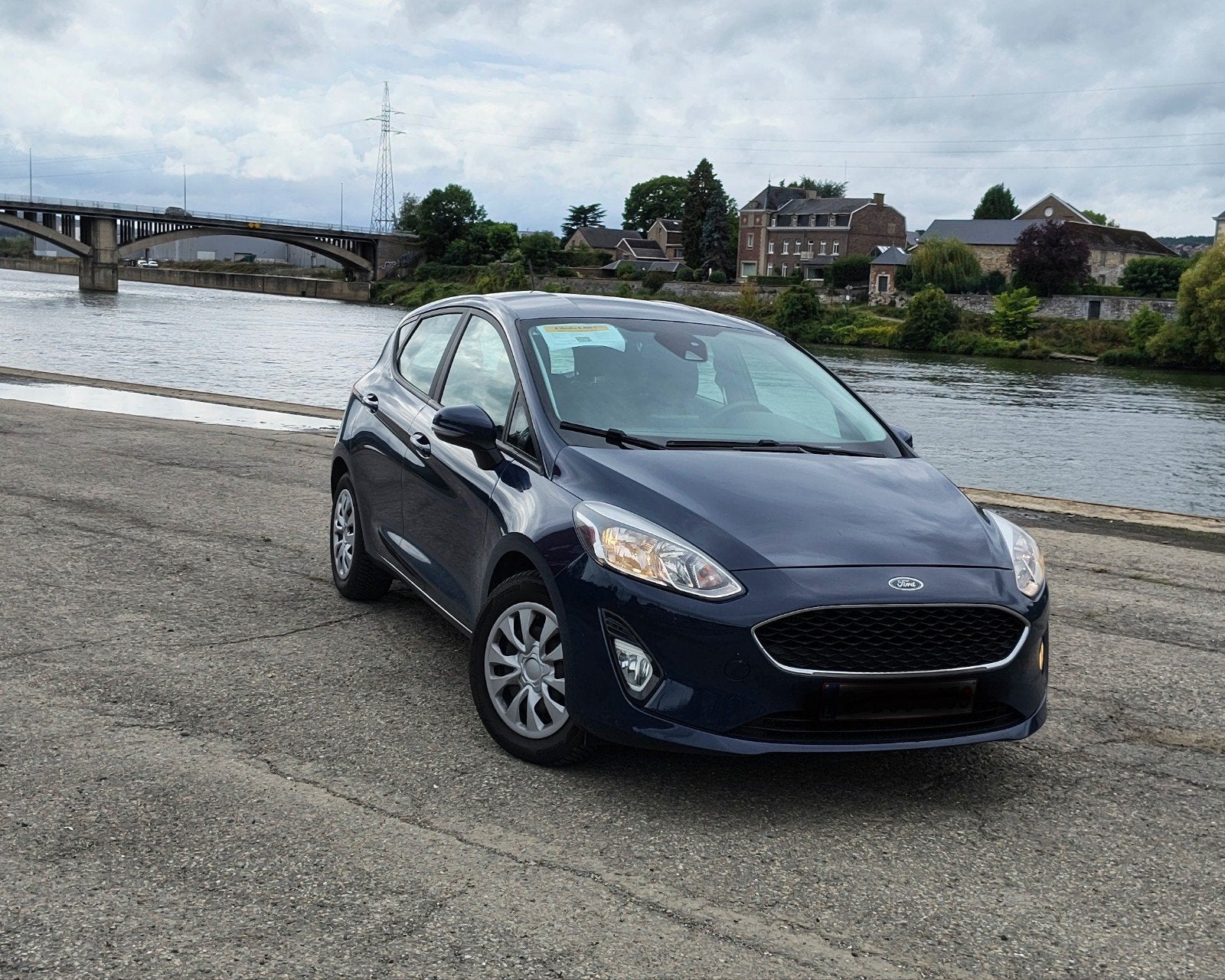 Ford Fiesta | 100 pk | Distri + OK banden | euro 6, Auto's, Voorwielaandrijving, Stof, Blauw, 5 deurs