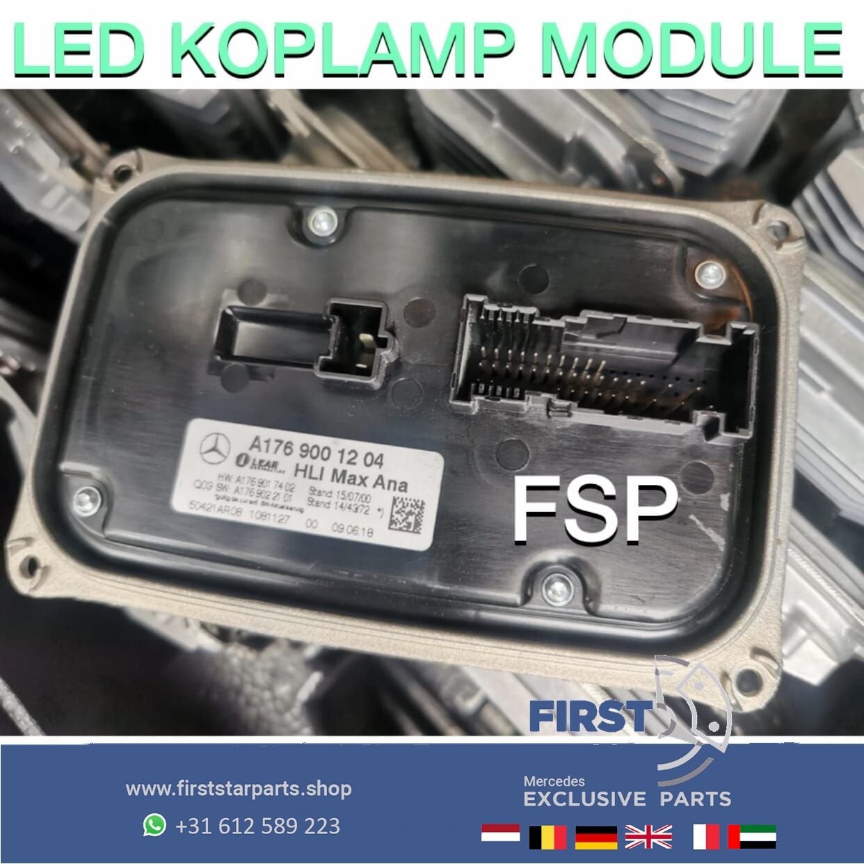 W176 LED koplamp module Mercedes A Klasse A1769001204 L/R MB, Gebruikt, -, Ophalen of Verzenden, -