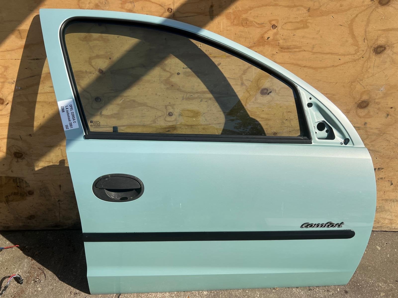 Opel Corsa C Z388 Groen Deur Rechts-Voor 2000-2006, Gebruikt, Deur, Opel Automobile GmbH, Kontakt@opel-infoservice.de
