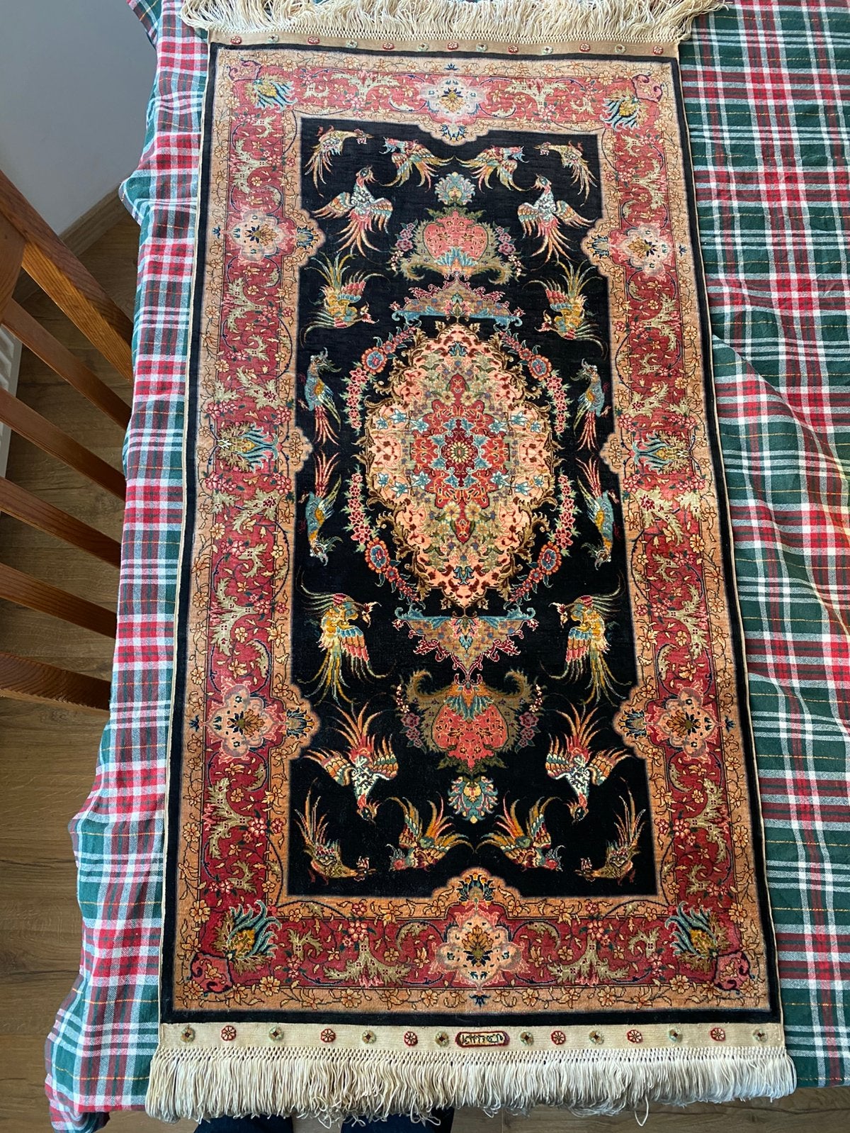 Özipek-Hereke pure zijde, 13x13, 91x48cm - perfecte staat, Antiek en Kunst, Ophalen of Verzenden