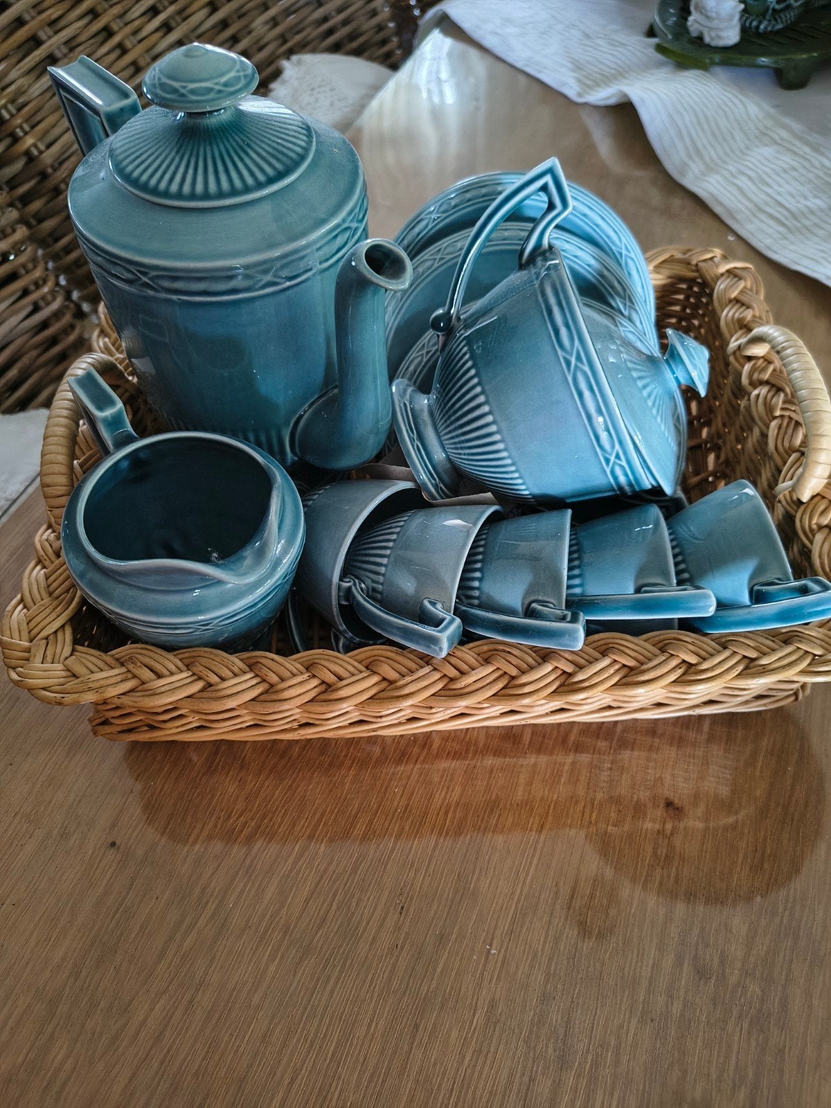 Supermooi koffie-theeseviesje/ 1900-1920, Ophalen