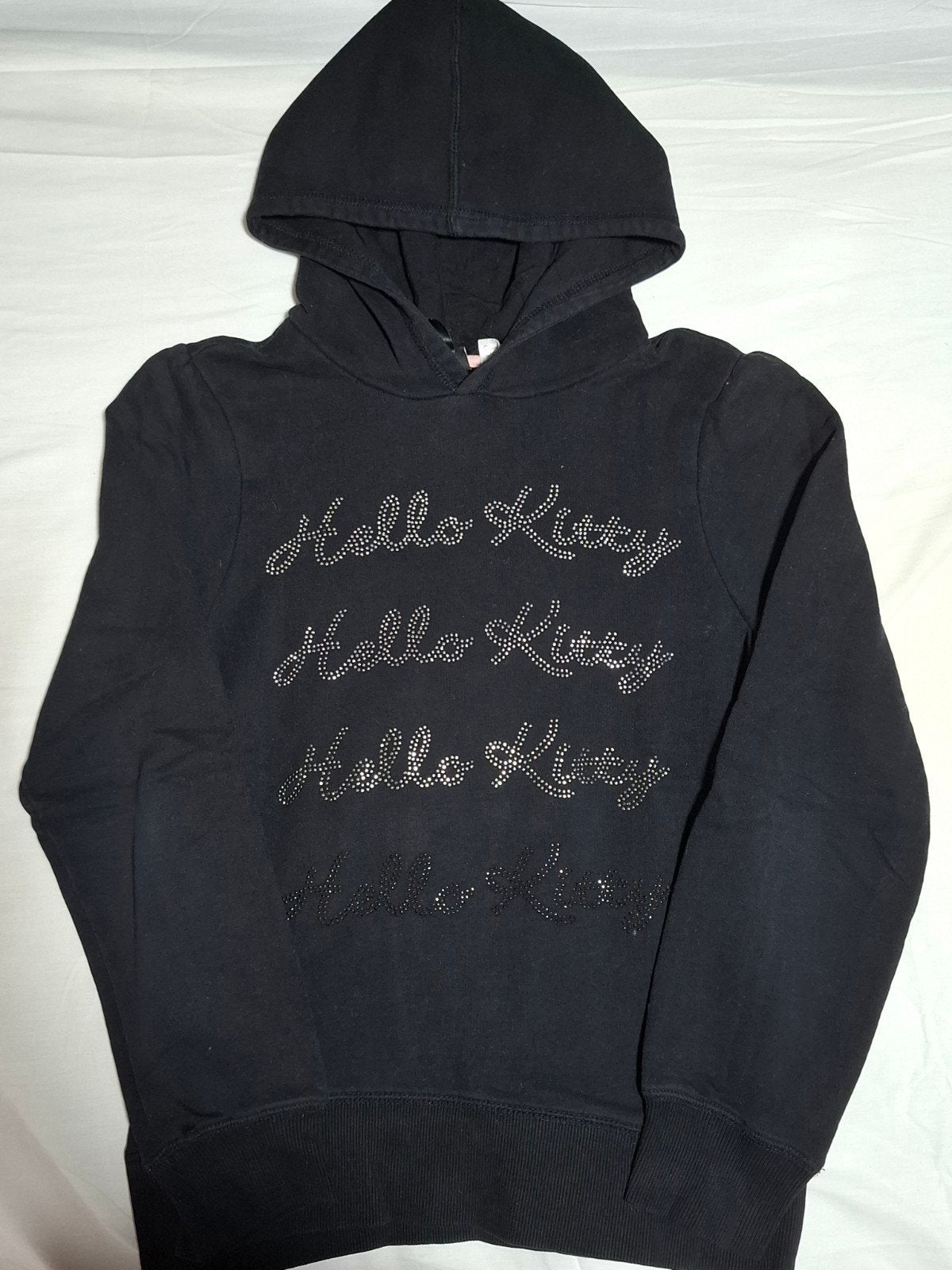 Sweat à capuche H&M Hello Kitty noir — tailles 146-152, Enlèvement ou Envoi, Pull ou Veste, H&M, Comme neuf