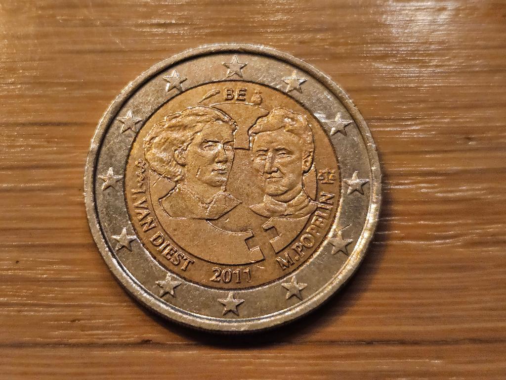 2 Euromunt 100 jaar Wereldvrouwendag 2011 België, Ophalen, België, 2 euro, Losse munt