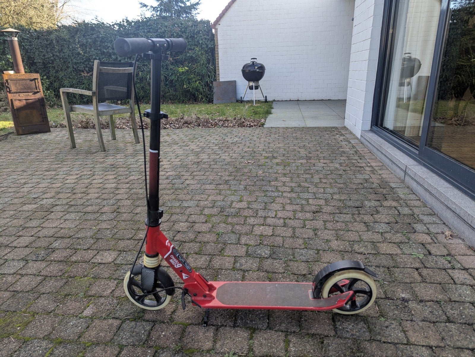 Oxelo step mid 9 - rem voor en achter, Fietsen en Brommers, Ophalen, Gebruikt, Gewone step, Oxelo (Decathlon)