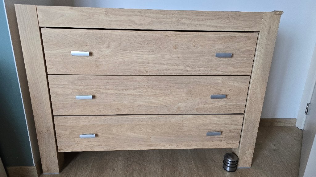 Commode 3 tiroirs bois clair, Maison & Meubles, Armoires | Commodes, 3 ou 4 tiroirs, 25 à 50 cm, Moins de 100 cm, Comme neuf