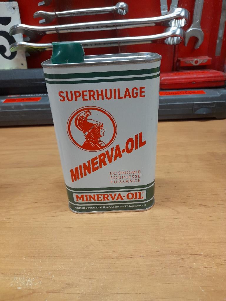 ancien bidon huile vide minerva pbm sae 90, Envoi, Utilisé, Autres types