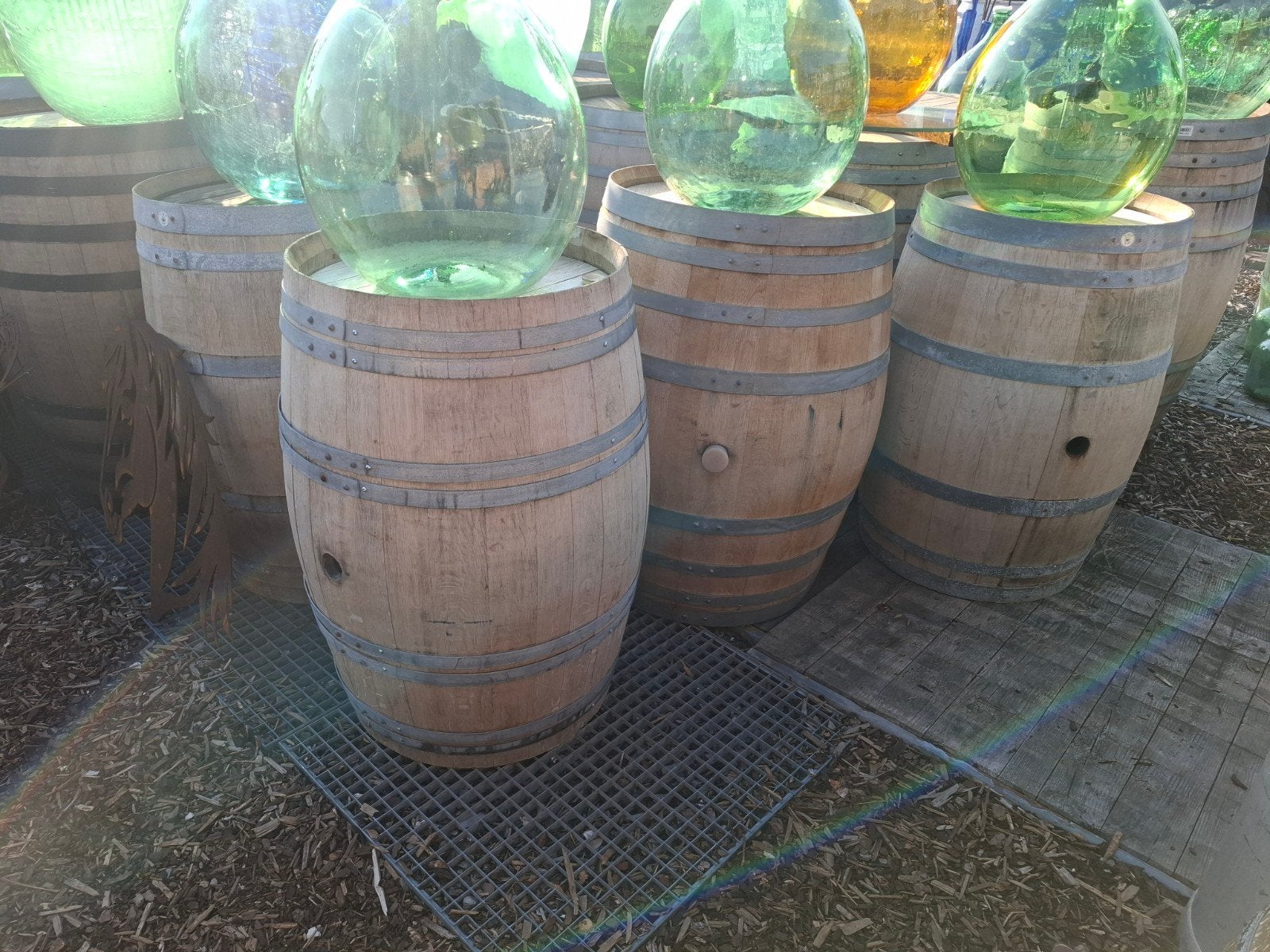 Des tonneaux à vin en chêne pour le jardin ! Décoration de q, Enlèvement