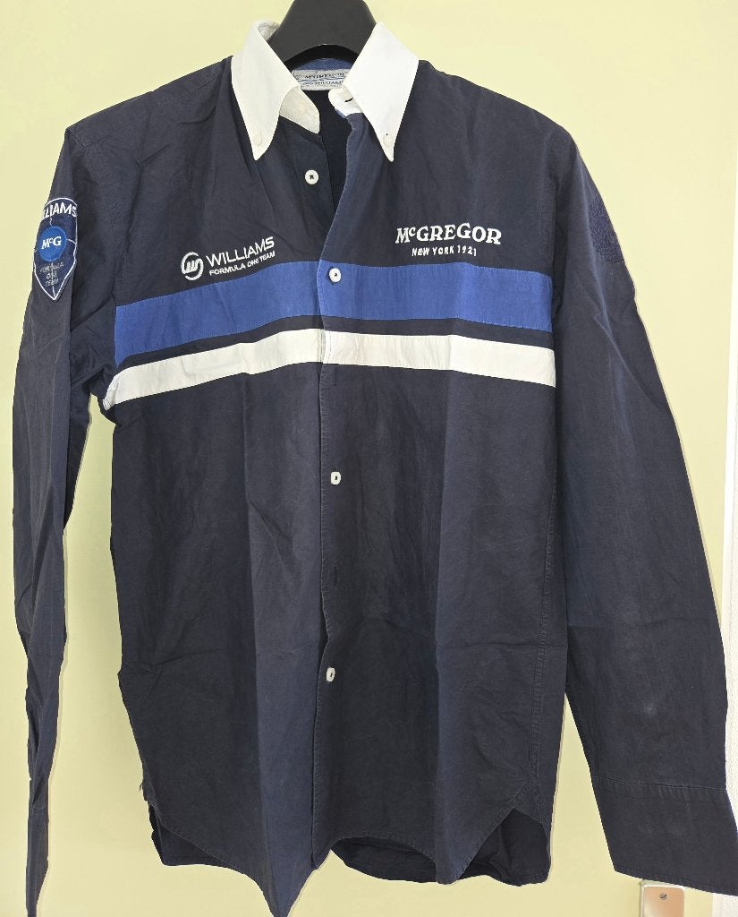 Mc Gregor Williams F1 team overhemd maat M, Kleding | Heren, Overhemden, Ophalen of Verzenden, Gedragen, Blauw, MC GREGOR