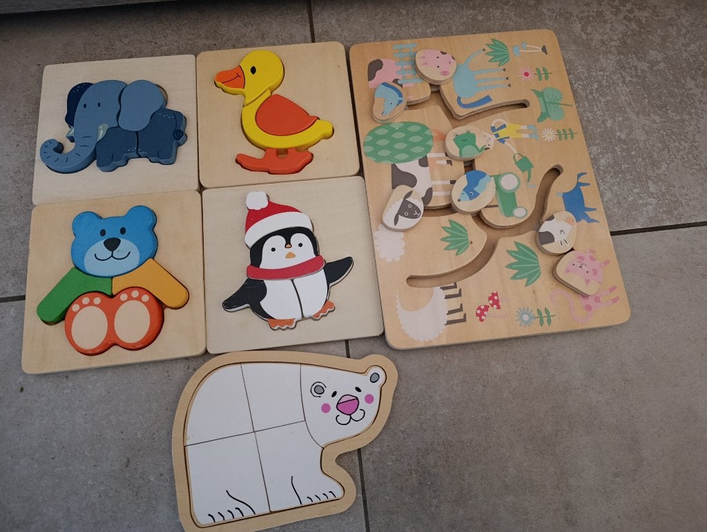 Puzzels, Ophalen, Zo goed als nieuw, 6 maanden tot 2 jaar, Van hout