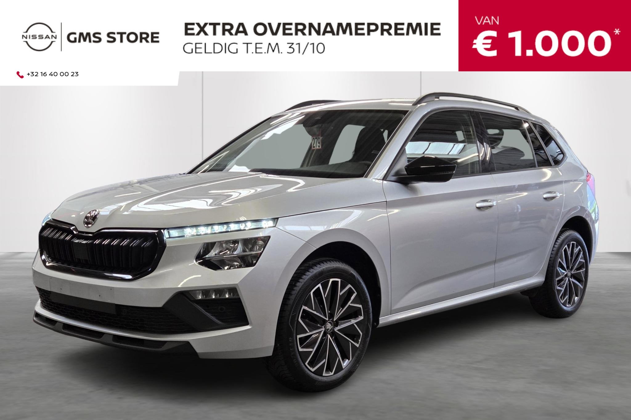 Skoda Kamiq 1.0 TSI-Airco-Winter Pack-Camera-Keyless, Autos, 1229 kg, Argent ou Gris, Achat, Entreprise