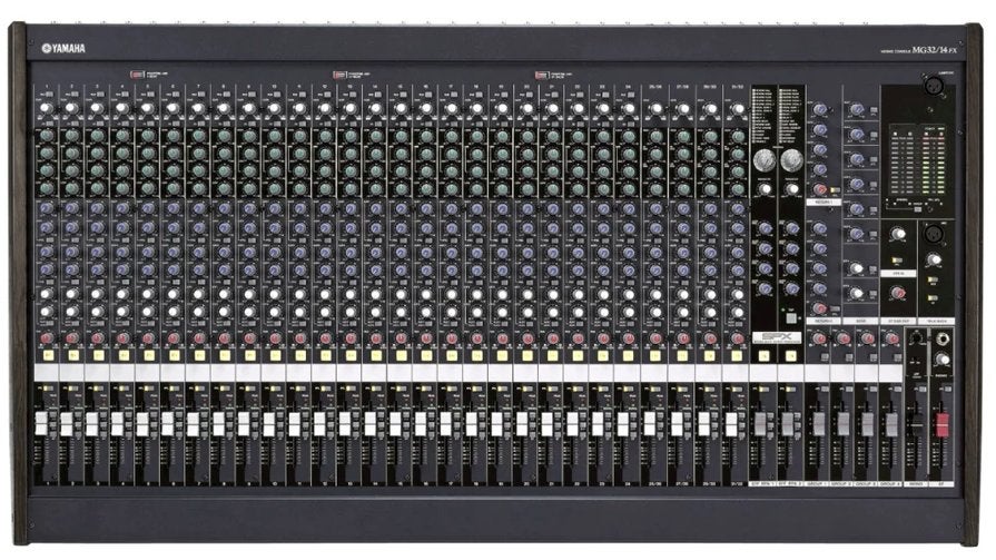 Yamaha MG32/14 FX + flight-case + support, Enlèvement ou Envoi, Utilisé, 20 canaux ou plus, Entrée micro