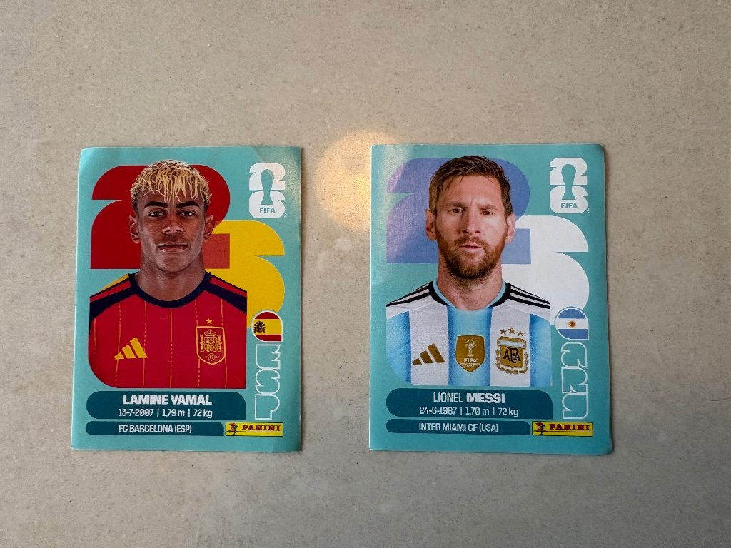 Panini ,messi lamine yamal 2026world cup, Verzamelen, Verzenden, Zo goed als nieuw