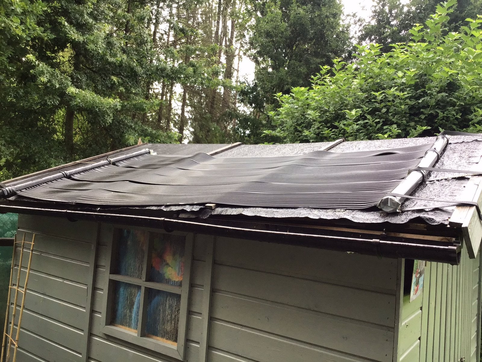 4 Zonnepanelen EPDM  voor zwembad 2m x 1m, Tuin en Terras, Ophalen, Gebruikt