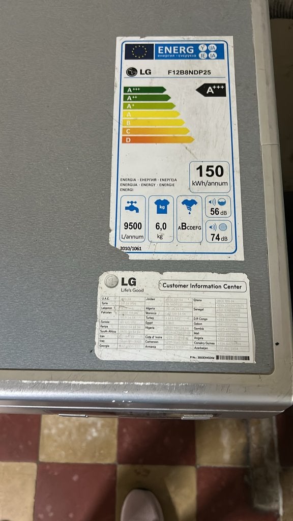 Machine à laver LG Direct Drive 6kg, Electroménager, Enlèvement, Utilisé