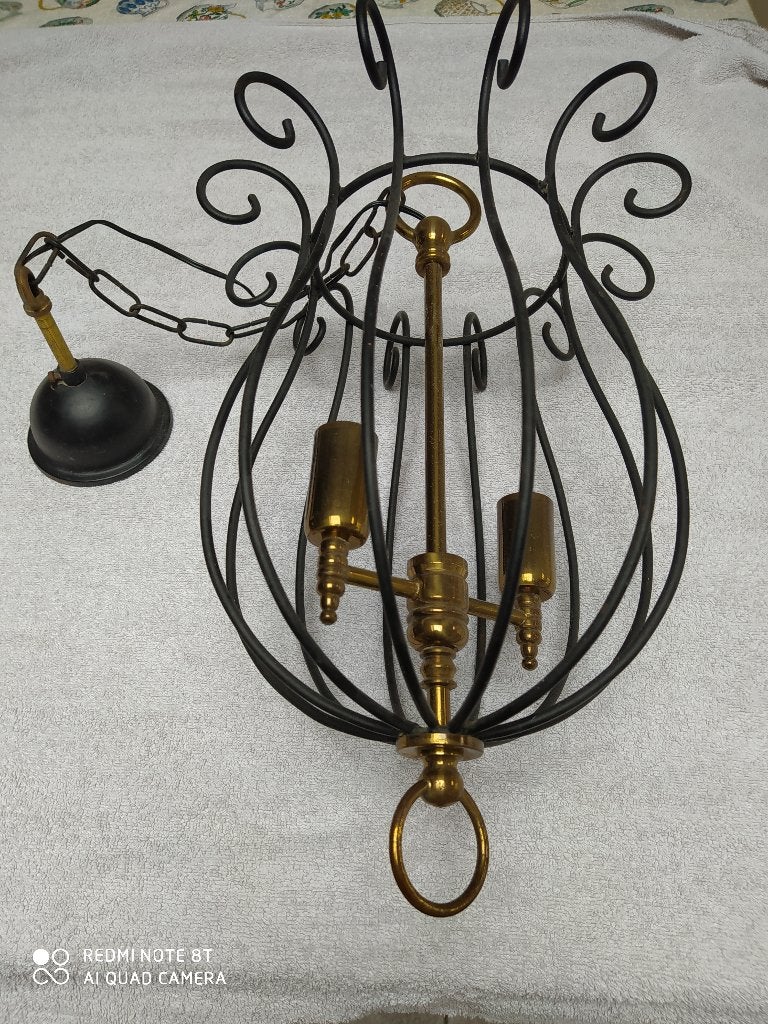 lusters, Huis en Inrichting, Lampen | Plafondlampen, Gebruikt, Hanglamp, Glas, Ophalen