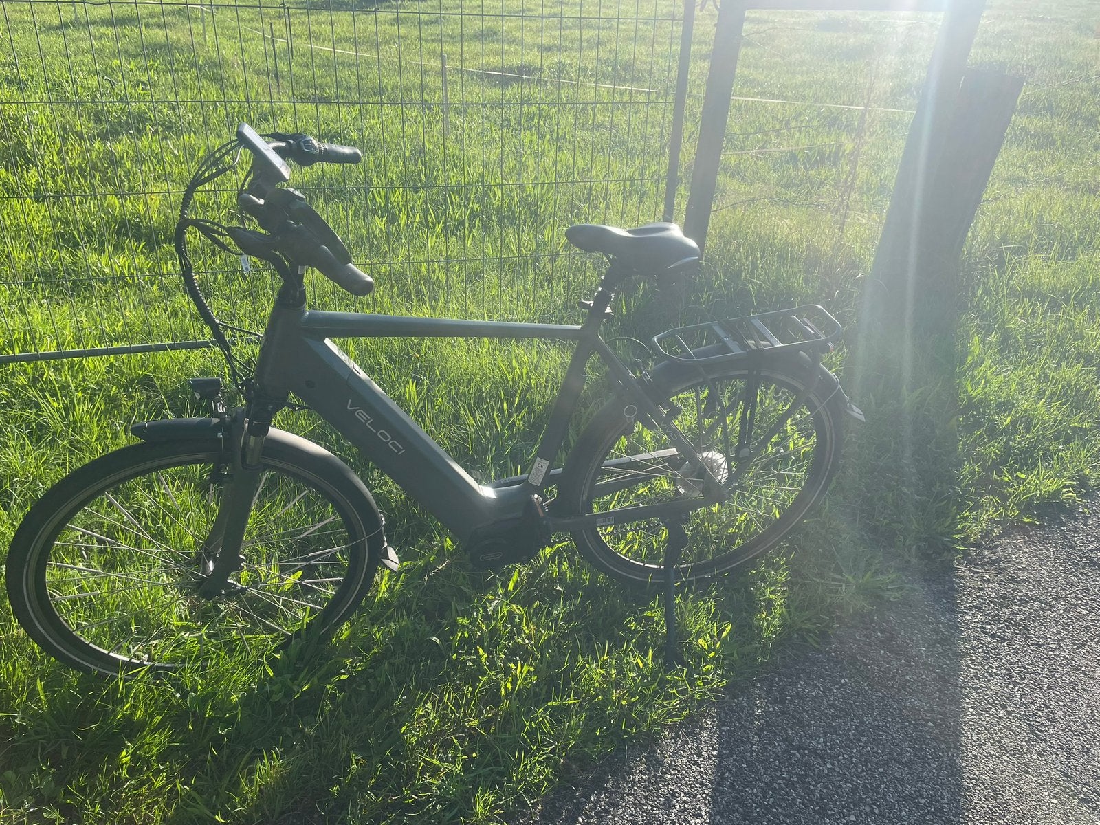 Veloci elektrisch herenfiets met Bafang middenmotor, Zo goed als nieuw, 50 km per accu of meer, 55 tot 59 cm, Ophalen