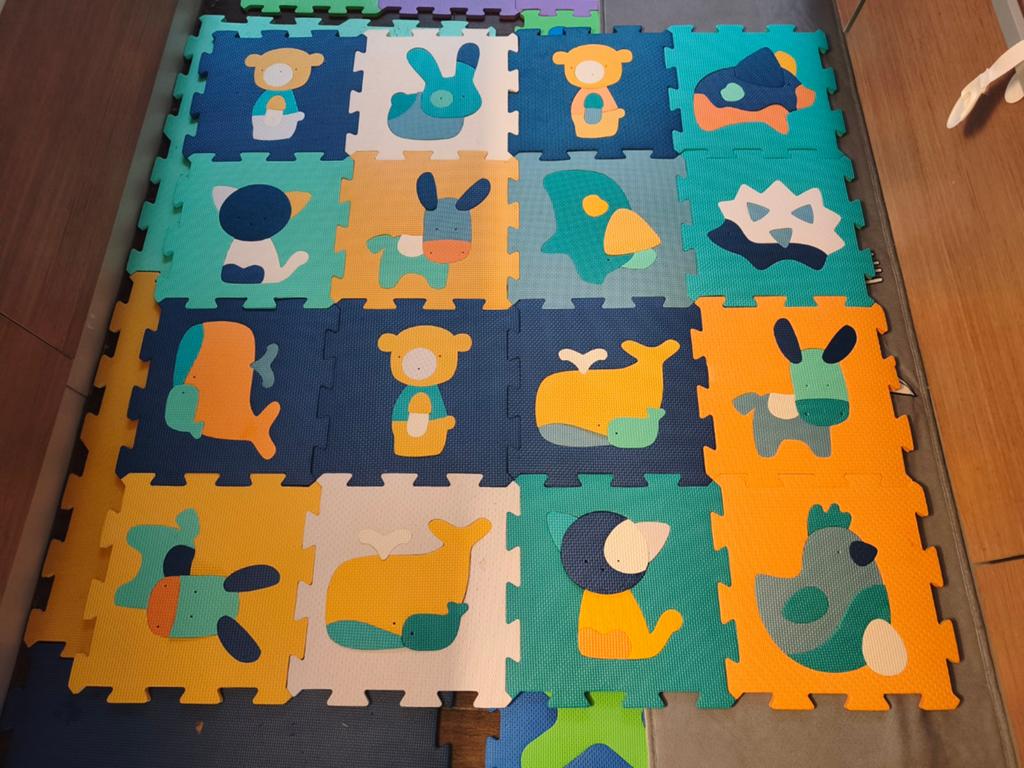 Baby puzzelspeelmat met dieren (16 tegels) / Tapis de jeu pu, Ophalen
