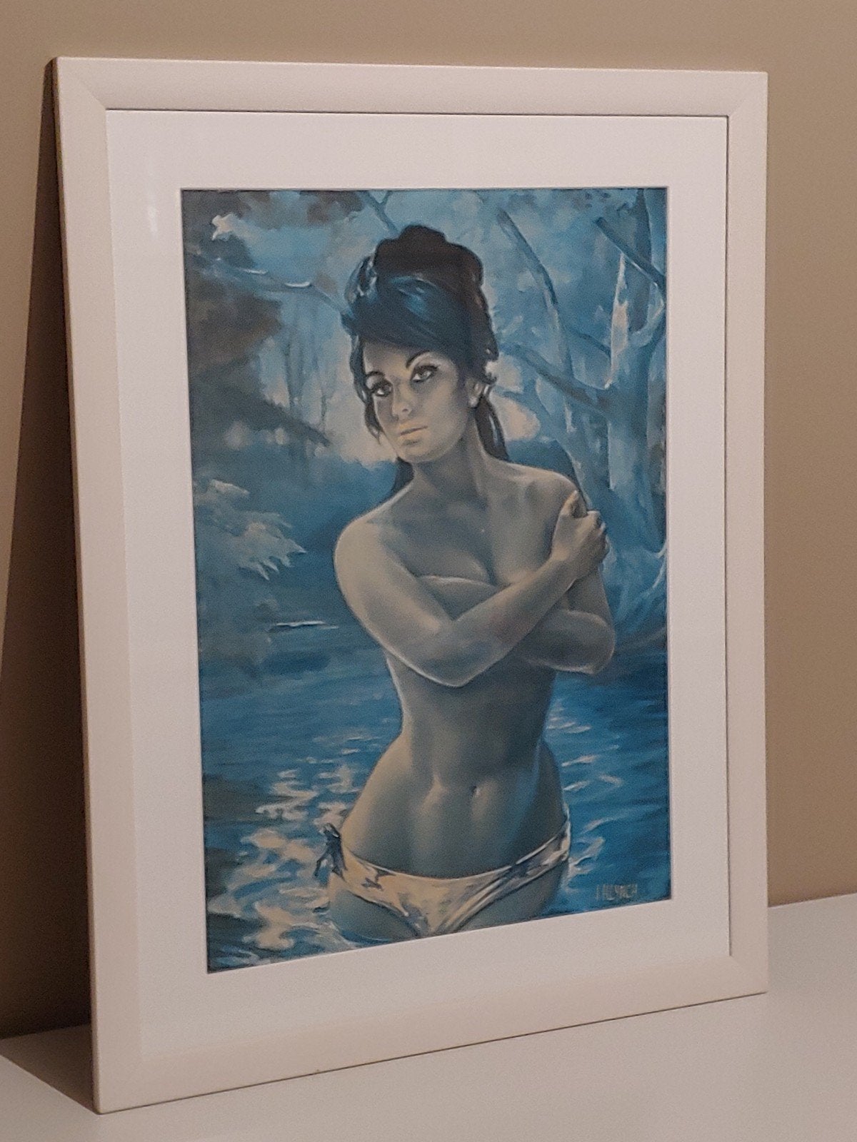 Joseph Henry Lynch the water nymph, Encadré, Enlèvement