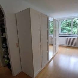 Grand dressing ikea pax modulable blanc avec miroir, PAX IKEA, 200 cm ou plus, Avec tiroir(s), Comme neuf