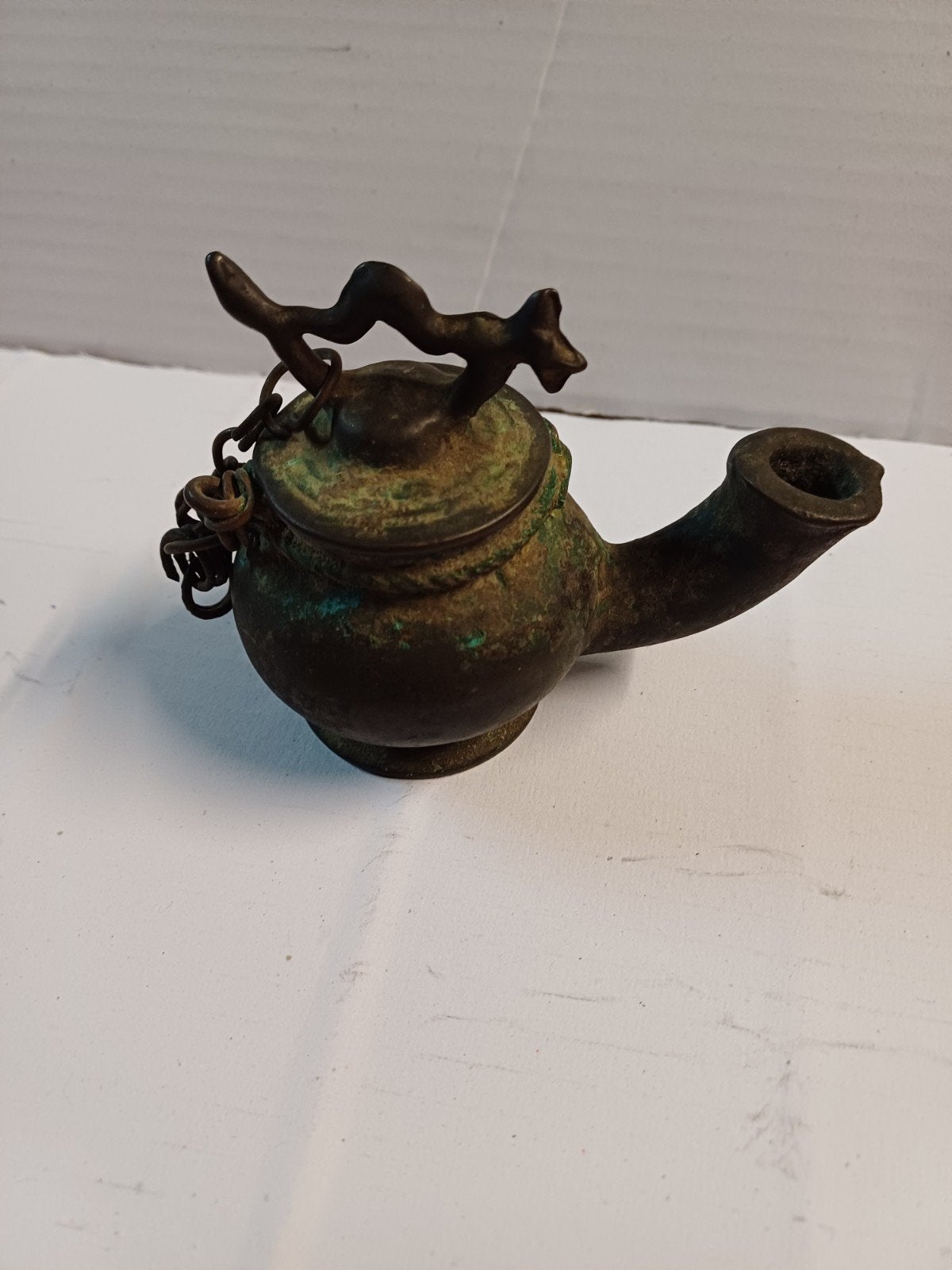 Cruche étrusque en bronze., Antiquités & Art, Antiquités | Bronze & Cuivre, Bronze, Envoi