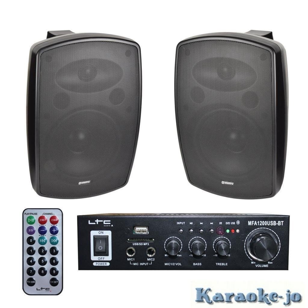 Zwarte 5 Inch Buiten speakers met Bluetooth versterker, Ophalen of Verzenden, Nieuw, Speakers, Microset