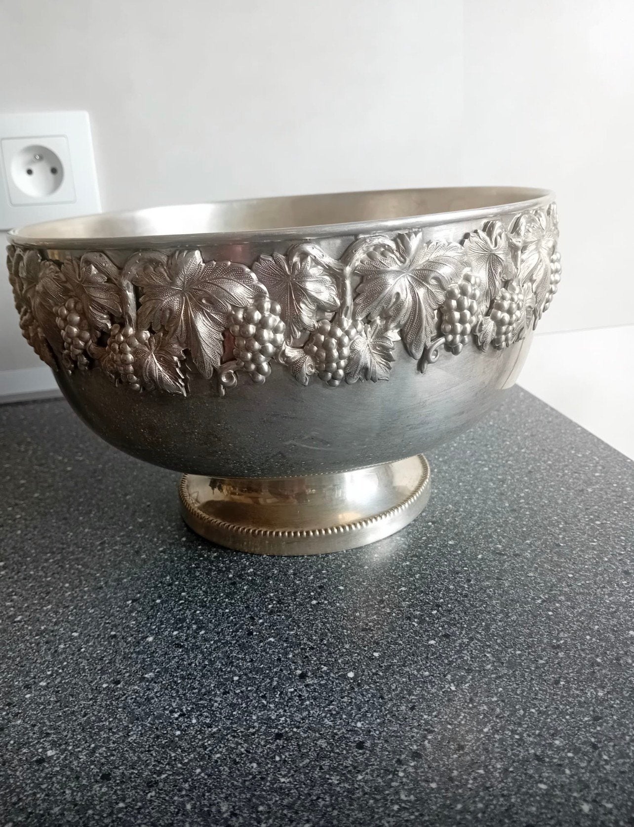 Grote verzilverde schaal met druiven – 1,5 kg, Enlèvement