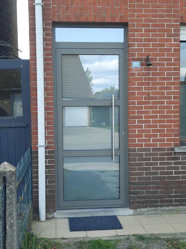 Aluminium voordeur (bieding loopt af), Ophalen, Gebruikt, 80 tot 100 cm, 215 cm of meer