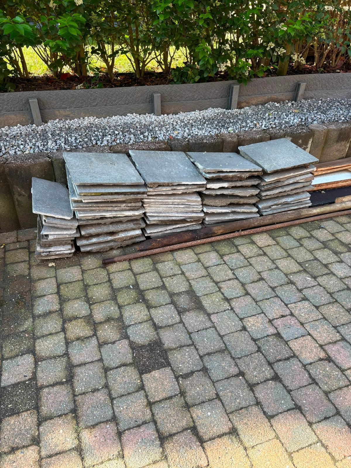 Gratis terras tegels +- 40 stuks 30x30, Tuin en Terras, Ophalen, Gebruikt
